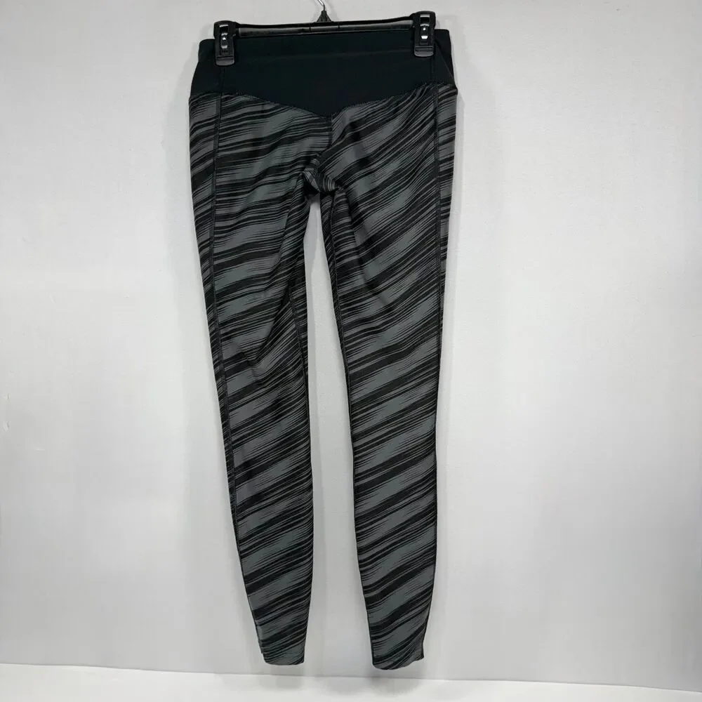 Nike NFL Eagles Dri-Fit Striped Leggings Black Grey Size S Small